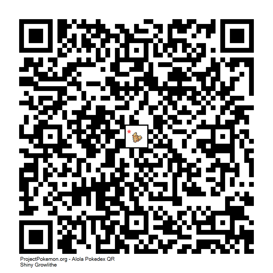 Cdigo QR de Growlithe variocolor
